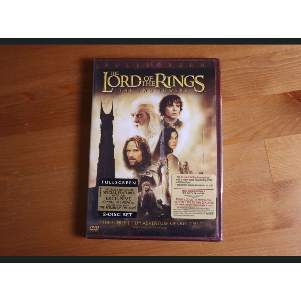 Lord of the Rings The Two Towers DVD 2 Disc Set NIP